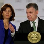 Rueda de prensa de Juan Manuel Santos y María Ángela Holguín