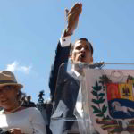 Juan Guaidó en su saludo de entrada