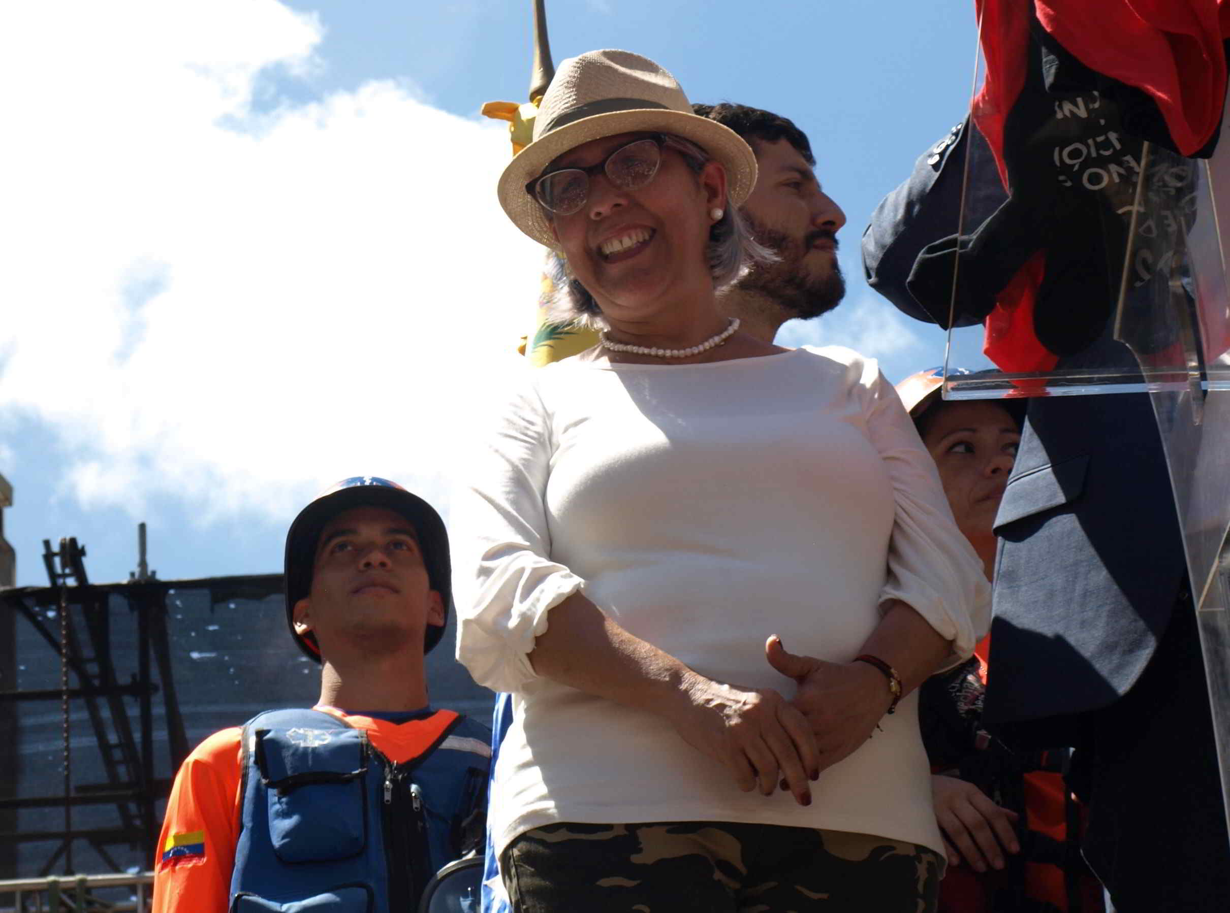 La mamá del presidente encargado hizo acto de presencia en la concentración