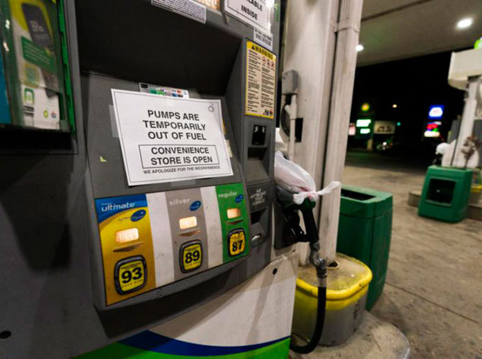 Casi 90% de las gasolineras en Washington D.C. están sin combustible