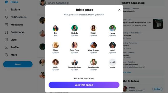 Ya puedes unirte a Twitter Spaces desde la web